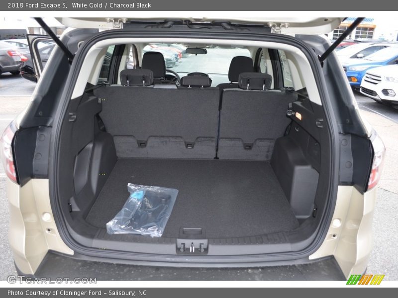White Gold / Charcoal Black 2018 Ford Escape S