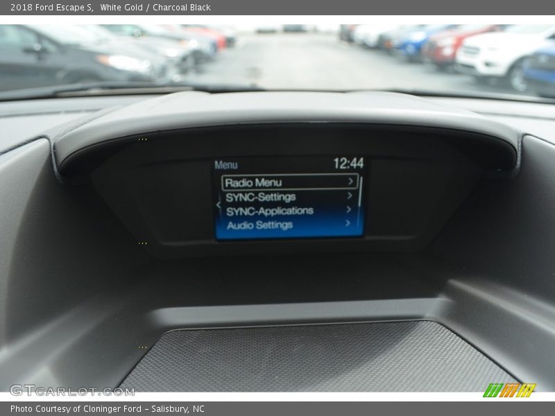White Gold / Charcoal Black 2018 Ford Escape S