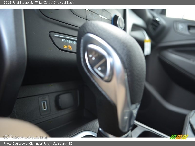 White Gold / Charcoal Black 2018 Ford Escape S