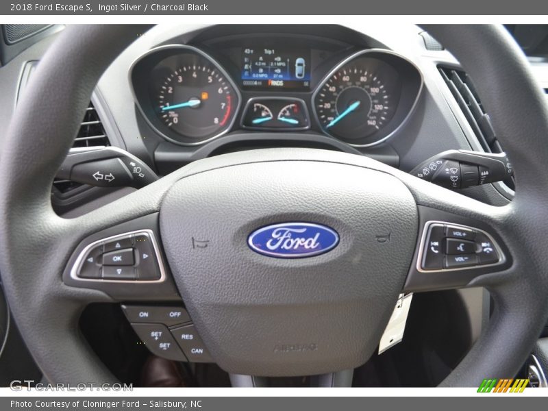 Ingot Silver / Charcoal Black 2018 Ford Escape S