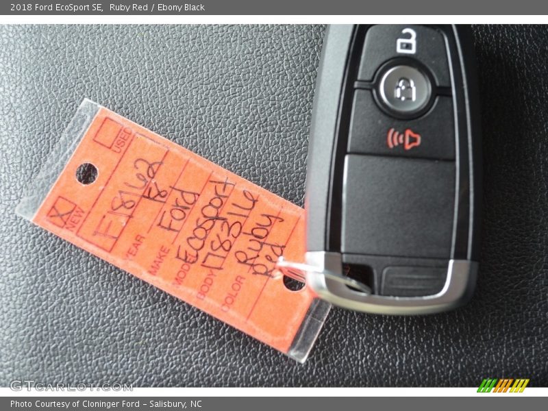 Ruby Red / Ebony Black 2018 Ford EcoSport SE