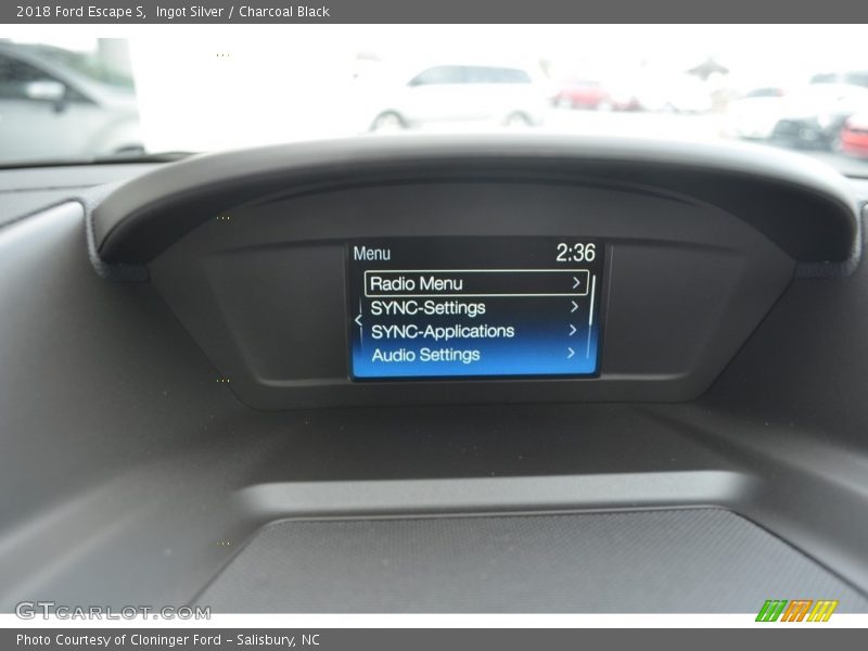 Ingot Silver / Charcoal Black 2018 Ford Escape S