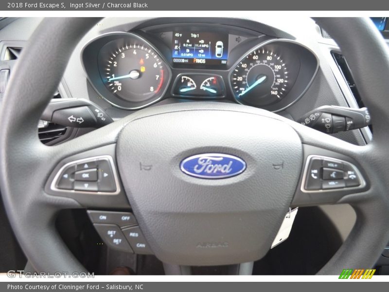 Ingot Silver / Charcoal Black 2018 Ford Escape S
