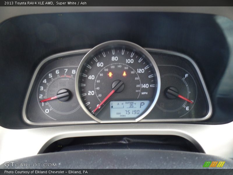 Super White / Ash 2013 Toyota RAV4 XLE AWD
