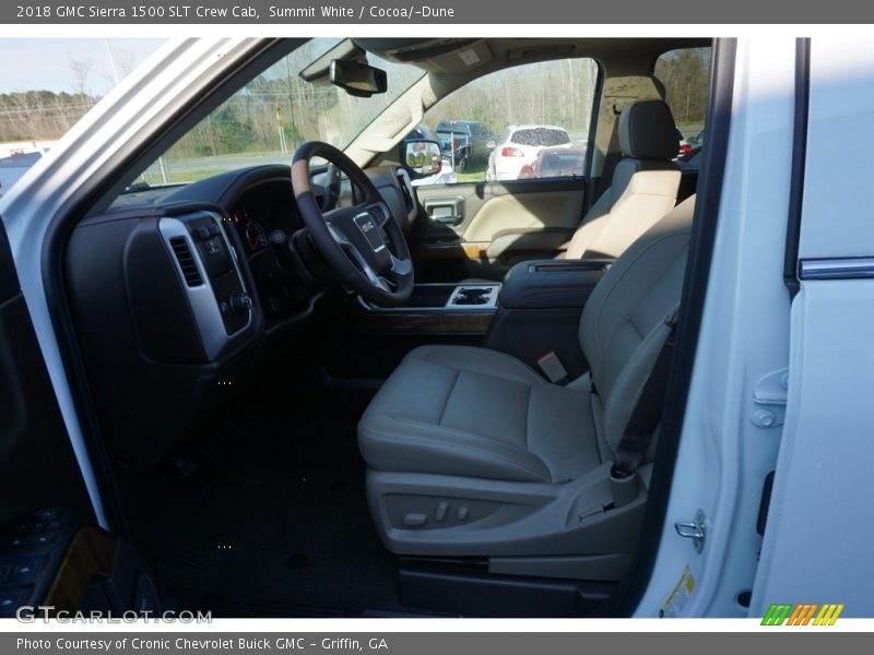 Summit White / Cocoa/­Dune 2018 GMC Sierra 1500 SLT Crew Cab