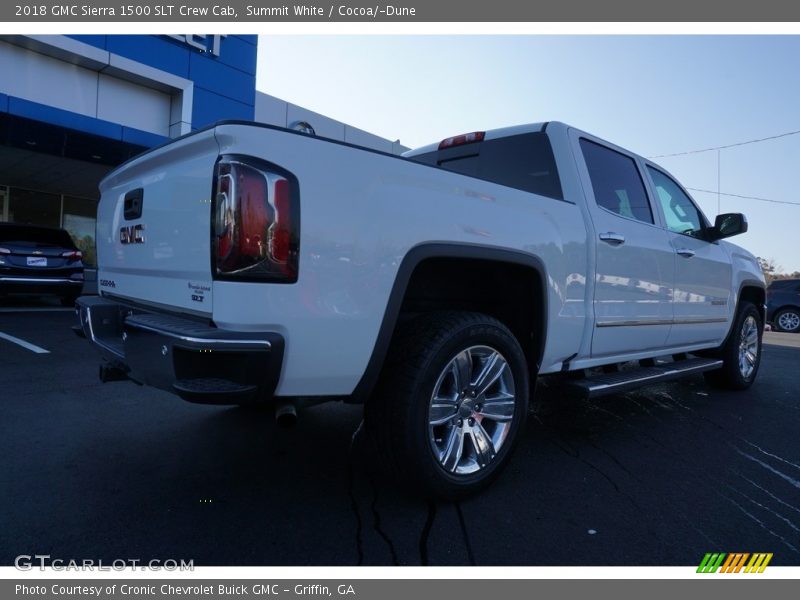 Summit White / Cocoa/­Dune 2018 GMC Sierra 1500 SLT Crew Cab