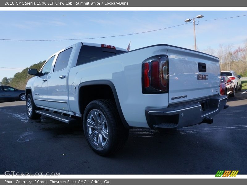 Summit White / Cocoa/­Dune 2018 GMC Sierra 1500 SLT Crew Cab