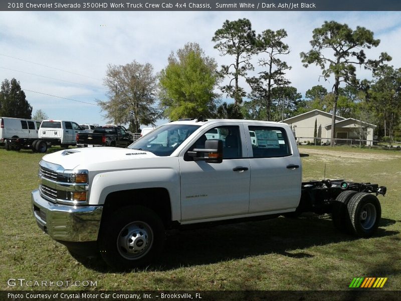 Summit White / Dark Ash/Jet Black 2018 Chevrolet Silverado 3500HD Work Truck Crew Cab 4x4 Chassis