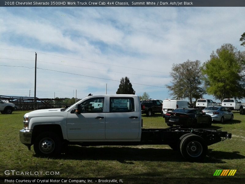 Summit White / Dark Ash/Jet Black 2018 Chevrolet Silverado 3500HD Work Truck Crew Cab 4x4 Chassis