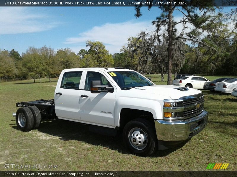 Summit White / Dark Ash/Jet Black 2018 Chevrolet Silverado 3500HD Work Truck Crew Cab 4x4 Chassis