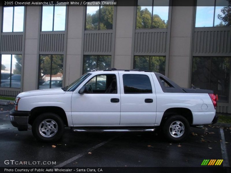 Summit White / Gray/Dark Charcoal 2005 Chevrolet Avalanche LT