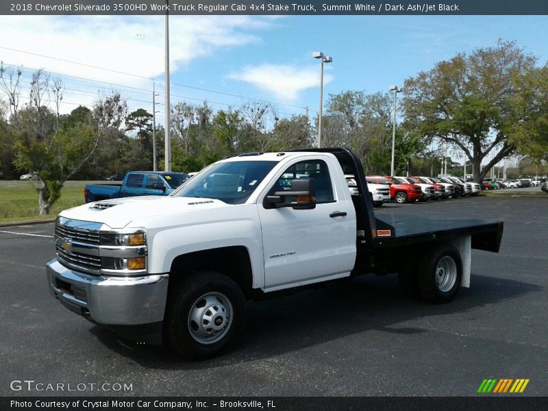 Summit White / Dark Ash/Jet Black 2018 Chevrolet Silverado 3500HD Work Truck Regular Cab 4x4 Stake Truck