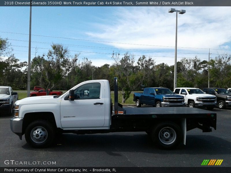 Summit White / Dark Ash/Jet Black 2018 Chevrolet Silverado 3500HD Work Truck Regular Cab 4x4 Stake Truck
