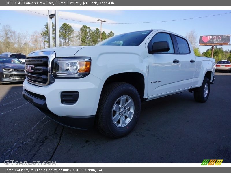 Summit White / Jet Black/Dark Ash 2018 GMC Canyon Crew Cab