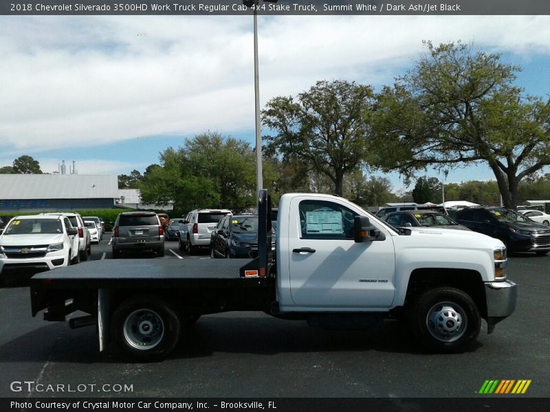 Summit White / Dark Ash/Jet Black 2018 Chevrolet Silverado 3500HD Work Truck Regular Cab 4x4 Stake Truck