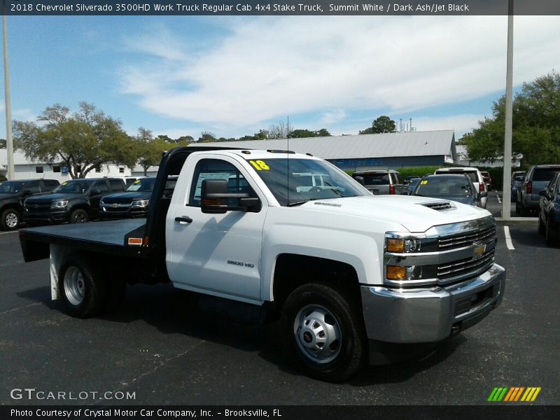 Summit White / Dark Ash/Jet Black 2018 Chevrolet Silverado 3500HD Work Truck Regular Cab 4x4 Stake Truck