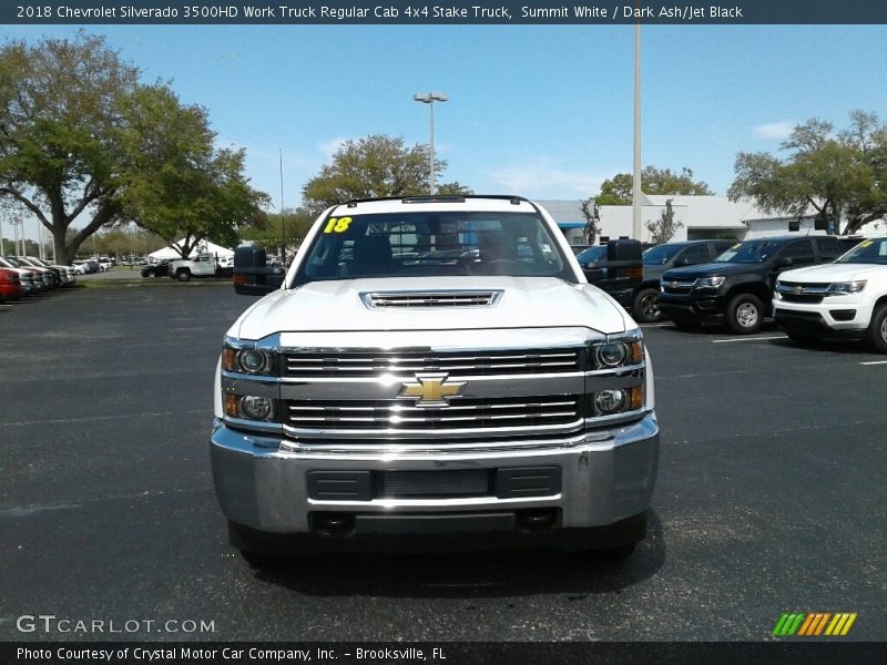 Summit White / Dark Ash/Jet Black 2018 Chevrolet Silverado 3500HD Work Truck Regular Cab 4x4 Stake Truck