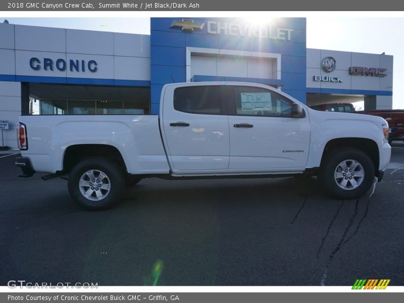 Summit White / Jet Black/Dark Ash 2018 GMC Canyon Crew Cab