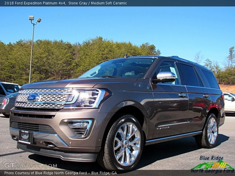 Stone Gray / Medium Soft Ceramic 2018 Ford Expedition Platinum 4x4