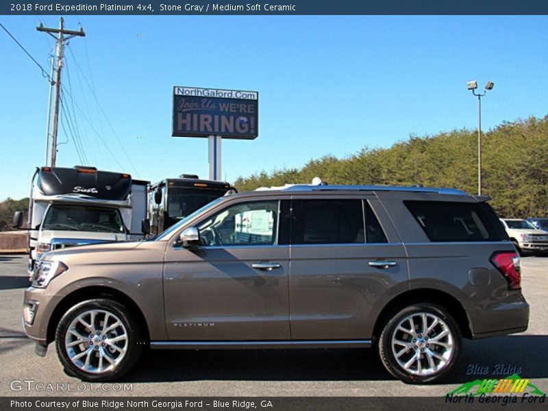 Stone Gray / Medium Soft Ceramic 2018 Ford Expedition Platinum 4x4