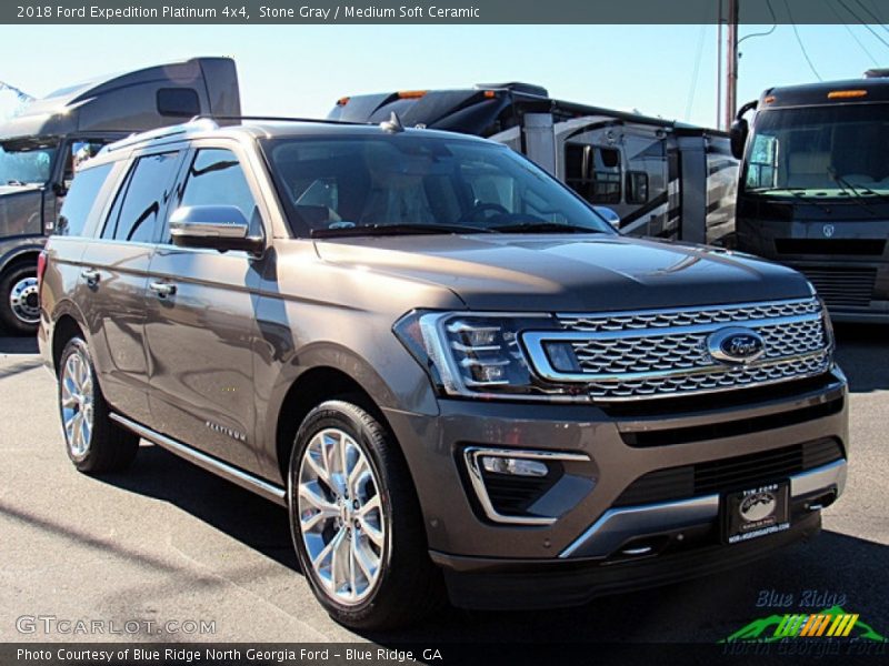 Stone Gray / Medium Soft Ceramic 2018 Ford Expedition Platinum 4x4