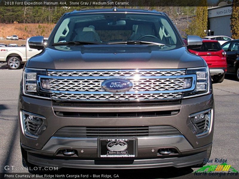 Stone Gray / Medium Soft Ceramic 2018 Ford Expedition Platinum 4x4
