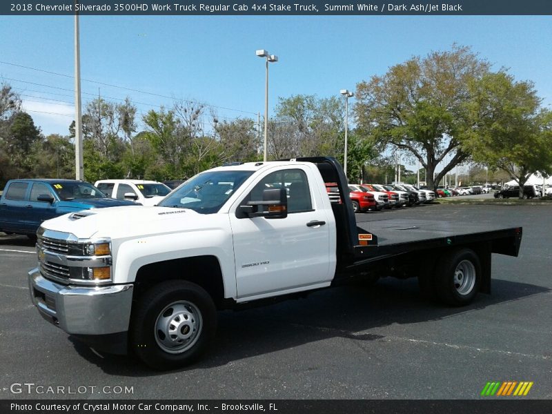 Summit White / Dark Ash/Jet Black 2018 Chevrolet Silverado 3500HD Work Truck Regular Cab 4x4 Stake Truck