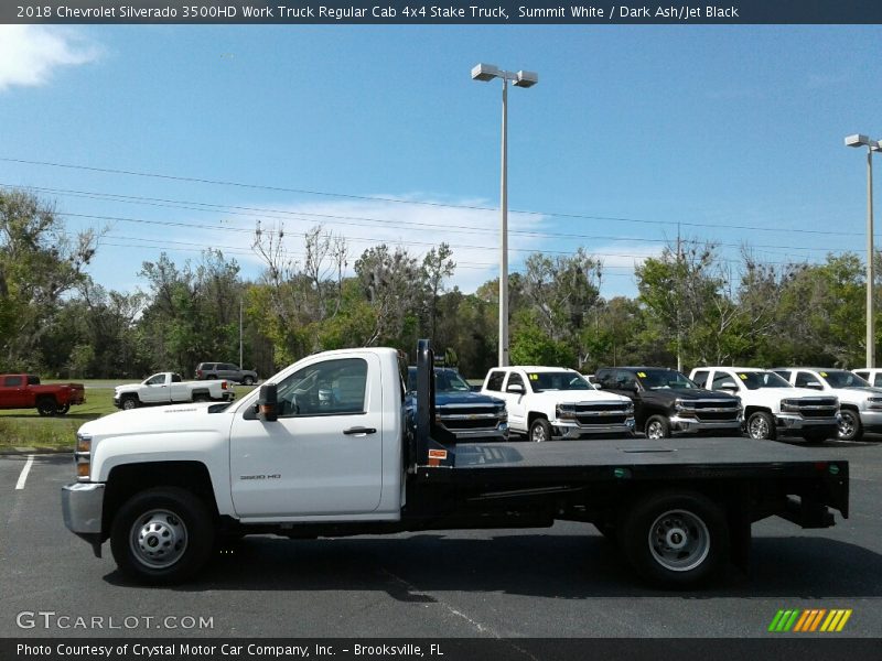 Summit White / Dark Ash/Jet Black 2018 Chevrolet Silverado 3500HD Work Truck Regular Cab 4x4 Stake Truck