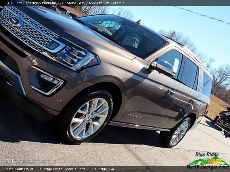 Stone Gray / Medium Soft Ceramic 2018 Ford Expedition Platinum 4x4