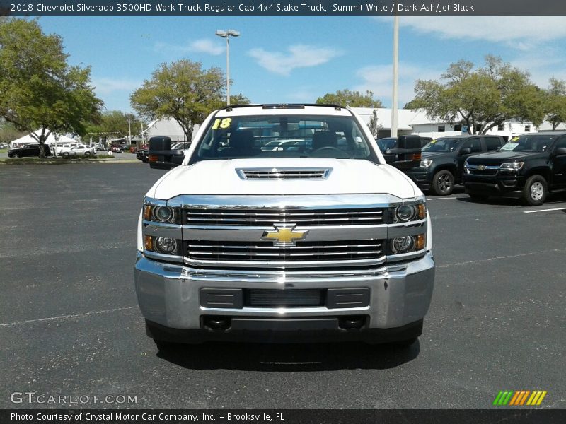 Summit White / Dark Ash/Jet Black 2018 Chevrolet Silverado 3500HD Work Truck Regular Cab 4x4 Stake Truck