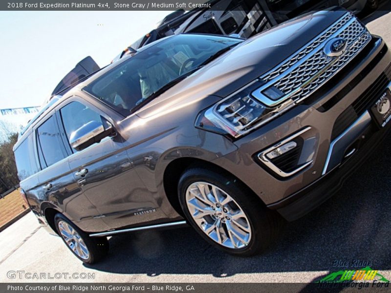 Stone Gray / Medium Soft Ceramic 2018 Ford Expedition Platinum 4x4