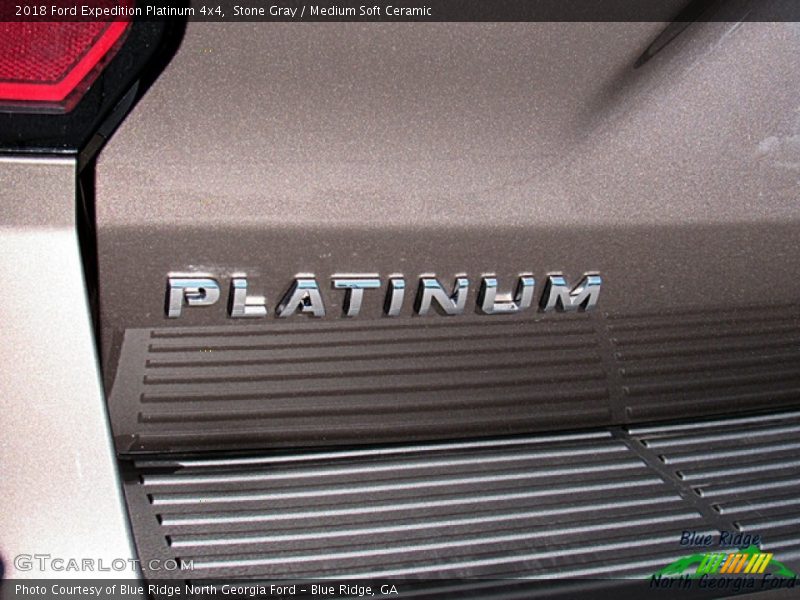 Stone Gray / Medium Soft Ceramic 2018 Ford Expedition Platinum 4x4