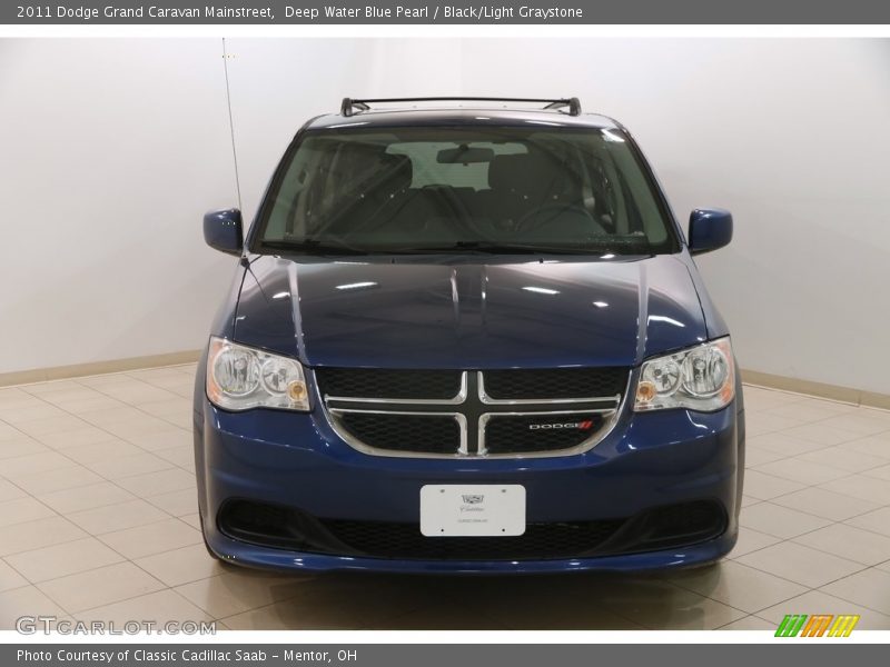 Deep Water Blue Pearl / Black/Light Graystone 2011 Dodge Grand Caravan Mainstreet