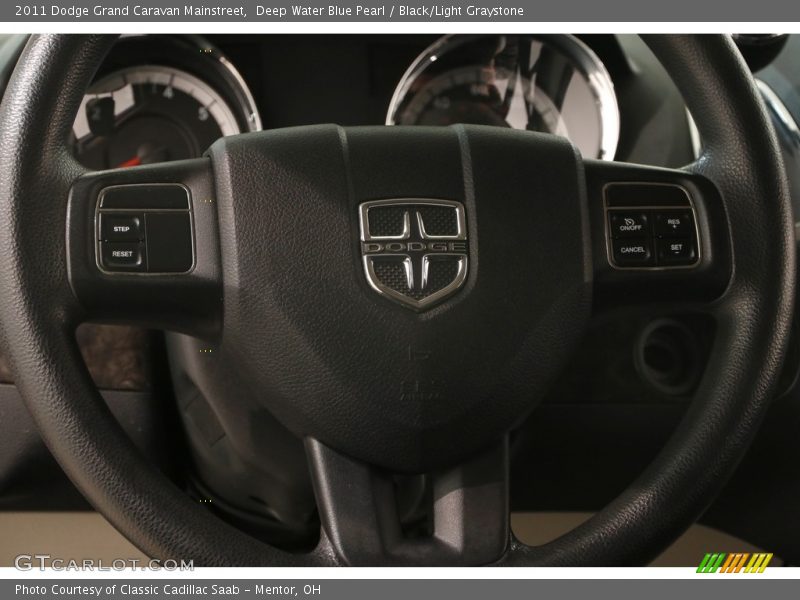 Deep Water Blue Pearl / Black/Light Graystone 2011 Dodge Grand Caravan Mainstreet