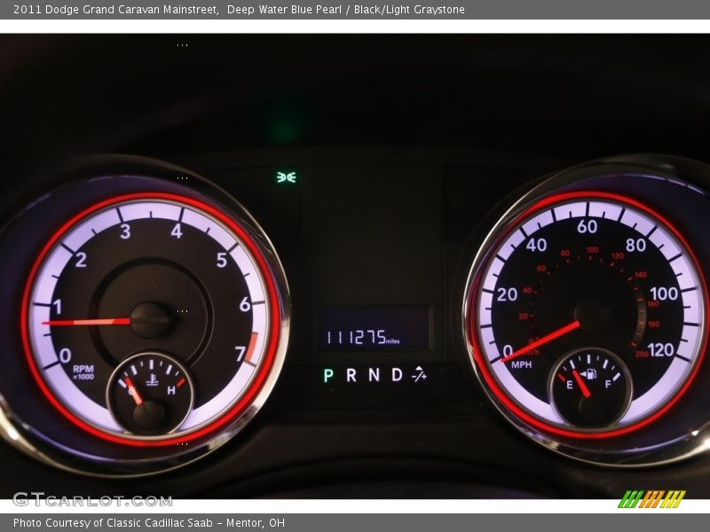 Deep Water Blue Pearl / Black/Light Graystone 2011 Dodge Grand Caravan Mainstreet