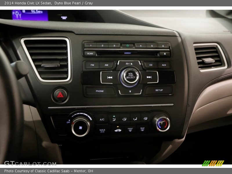 Dyno Blue Pearl / Gray 2014 Honda Civic LX Sedan