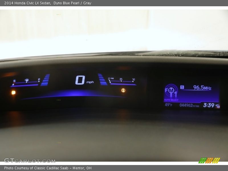 Dyno Blue Pearl / Gray 2014 Honda Civic LX Sedan