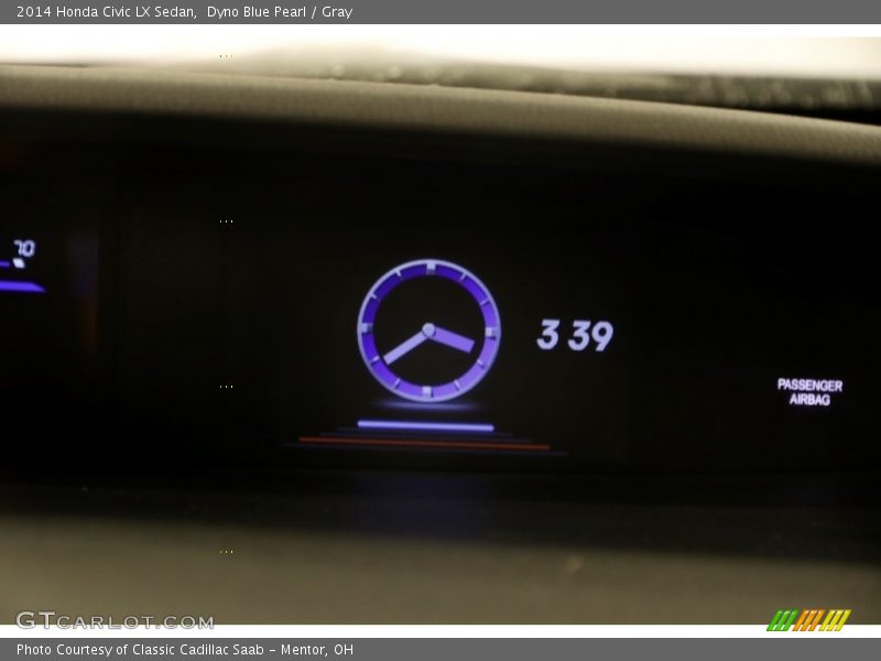 Dyno Blue Pearl / Gray 2014 Honda Civic LX Sedan