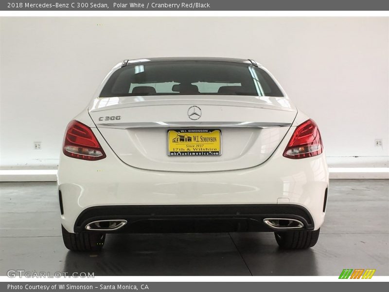 Polar White / Cranberry Red/Black 2018 Mercedes-Benz C 300 Sedan