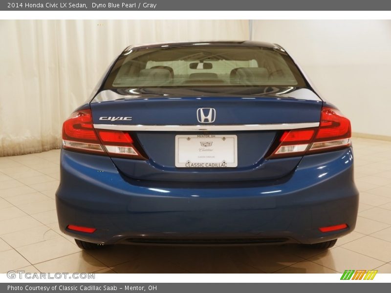 Dyno Blue Pearl / Gray 2014 Honda Civic LX Sedan