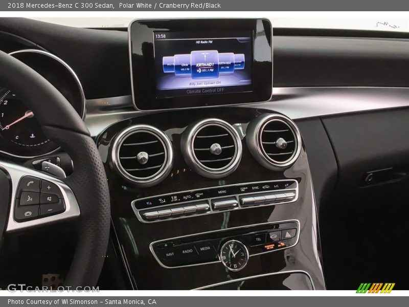 Polar White / Cranberry Red/Black 2018 Mercedes-Benz C 300 Sedan