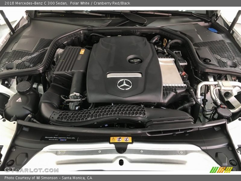 Polar White / Cranberry Red/Black 2018 Mercedes-Benz C 300 Sedan