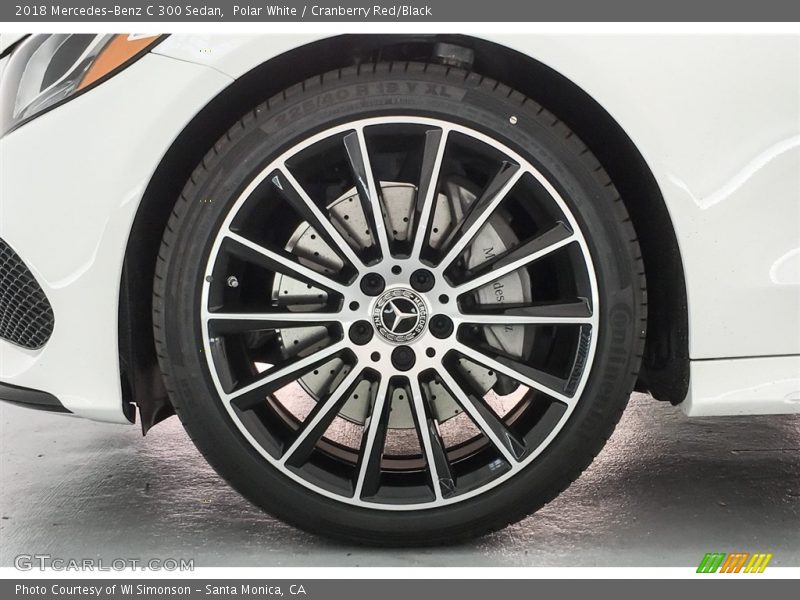 Polar White / Cranberry Red/Black 2018 Mercedes-Benz C 300 Sedan