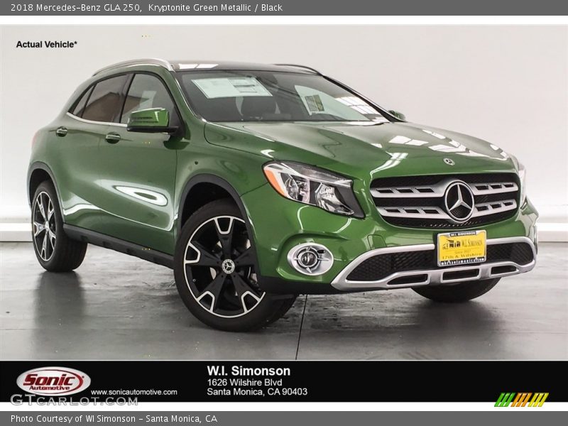 Kryptonite Green Metallic / Black 2018 Mercedes-Benz GLA 250