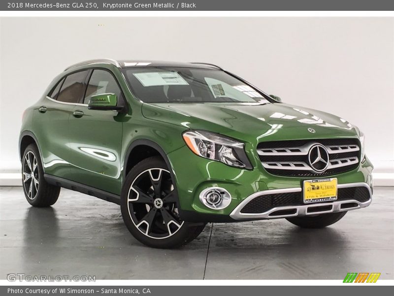 Kryptonite Green Metallic / Black 2018 Mercedes-Benz GLA 250