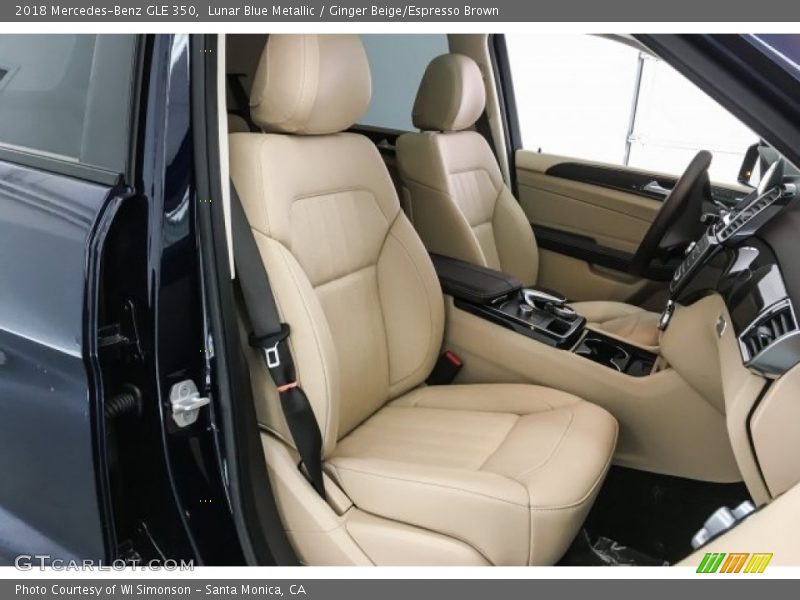 Lunar Blue Metallic / Ginger Beige/Espresso Brown 2018 Mercedes-Benz GLE 350