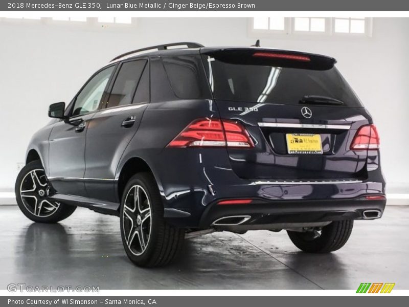 Lunar Blue Metallic / Ginger Beige/Espresso Brown 2018 Mercedes-Benz GLE 350
