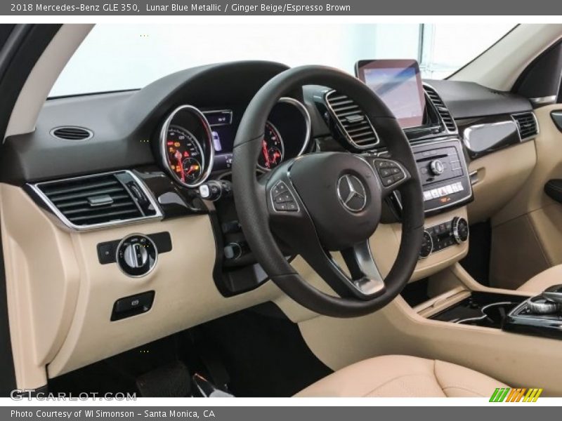 Lunar Blue Metallic / Ginger Beige/Espresso Brown 2018 Mercedes-Benz GLE 350