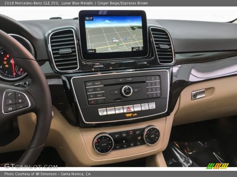 Lunar Blue Metallic / Ginger Beige/Espresso Brown 2018 Mercedes-Benz GLE 350