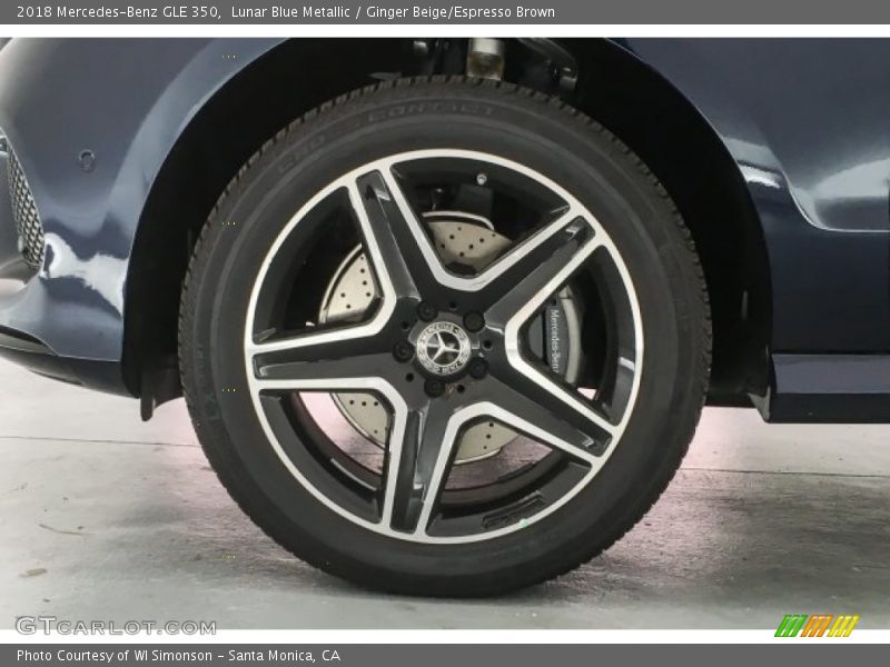 Lunar Blue Metallic / Ginger Beige/Espresso Brown 2018 Mercedes-Benz GLE 350